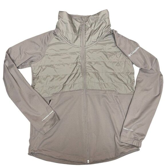 COLUMBIA Women's S Oak Park Hybrid Quilted Jacket Full Zip Grey XK0756-027 - Picture 1 of 11